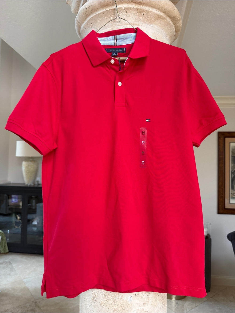 NWT Tommy Hilfiger Men's Red Polo Shirt Size M